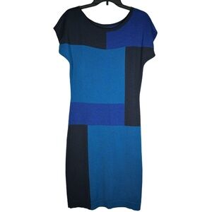 The Limited Wool Blend Color Block Midi Dress Women’s Size Small